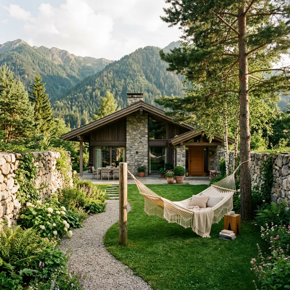 Cabaña Hornero con jardín